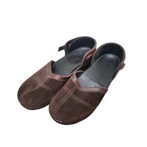 Dansko Platform Brown Suede Leather Mary Janes Women's Size EU 38/US 7.5-8 Shoes